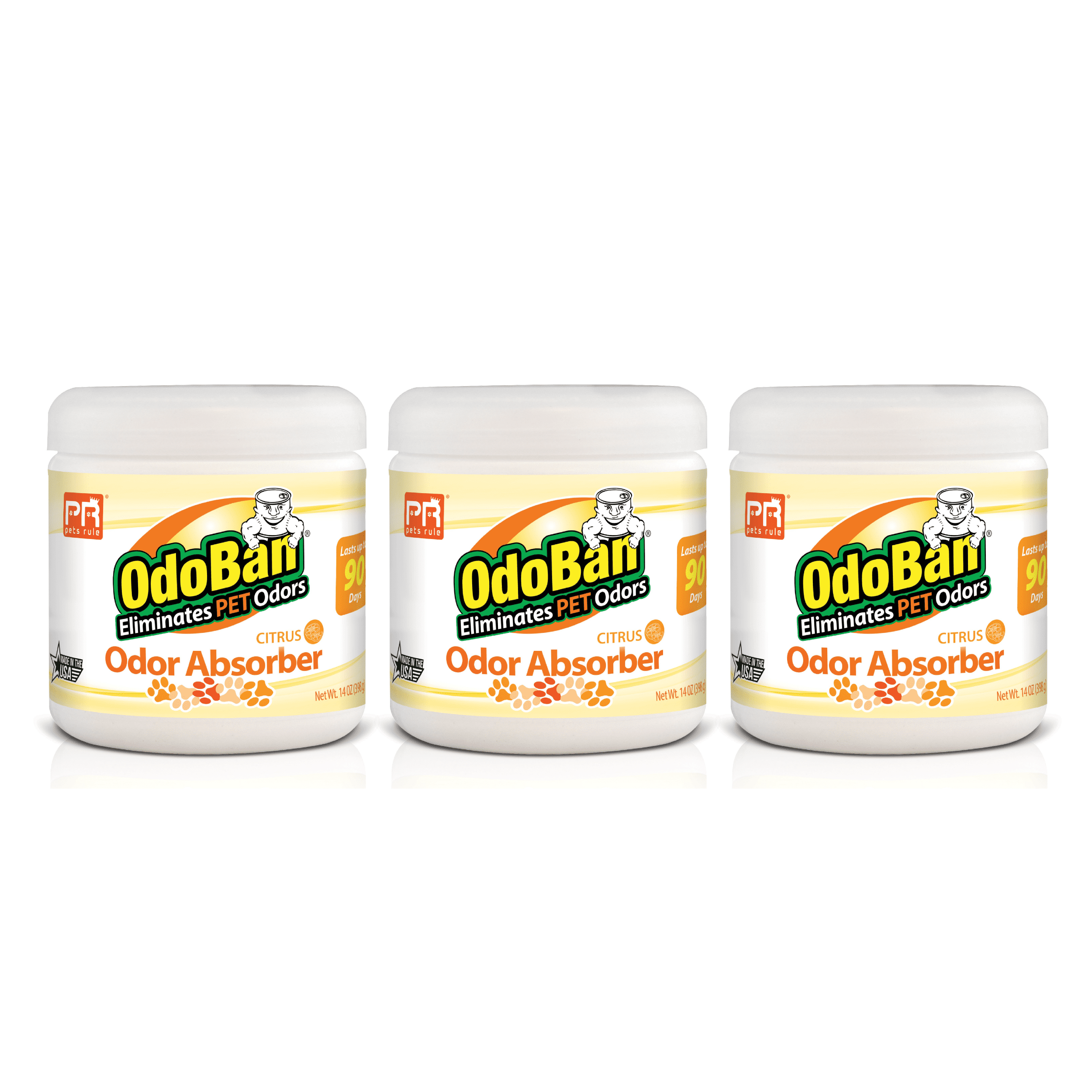 OdoBan Pets Rule Solid Odor Absorber Air Freshener, 14 Ounce Jar Each