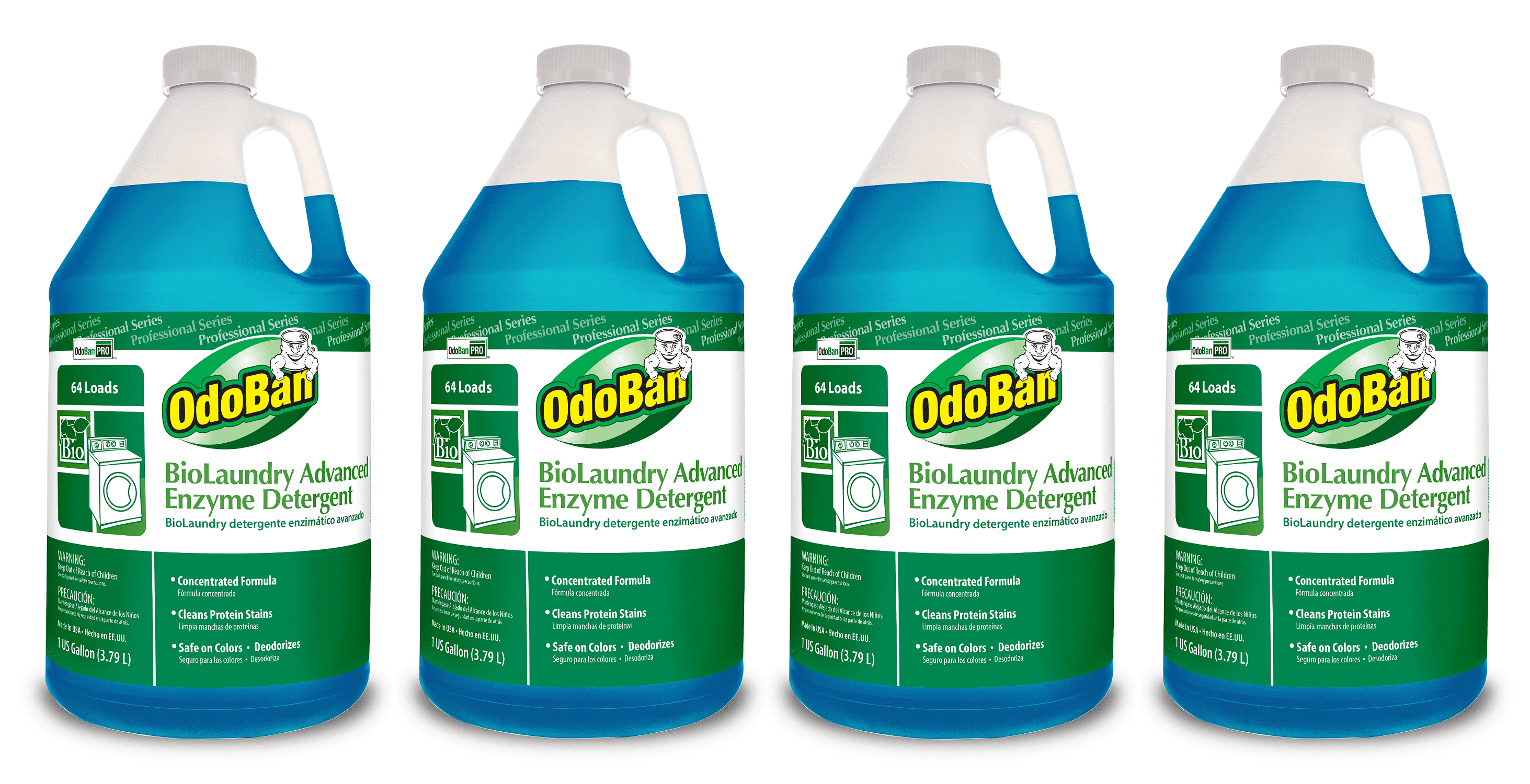 OdoBan Professional Cleaning BioLaundry Advanced Enzyme Detergent, 4