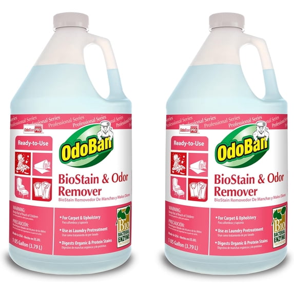 OdoBan Professional Ready-to-Use Biostain & Odor Remover, 2 Gallons