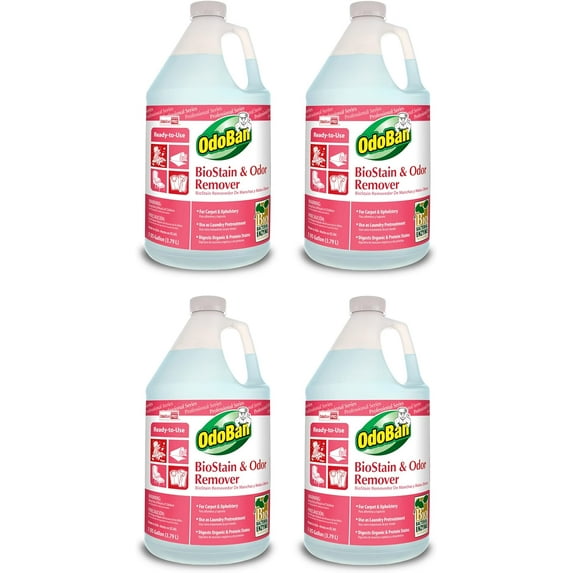 OdoBan Professional Ready-to-Use Biostain & Odor Remover, 4 Gallons