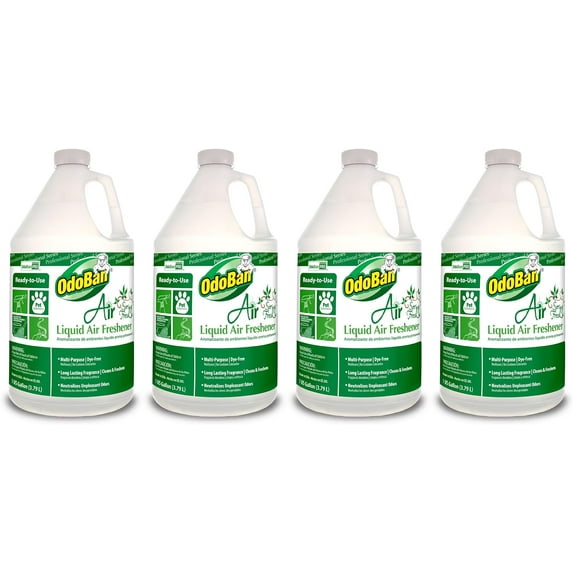 OdoBan Professional Series Ready-to-Use Air Spring Fresh Liquid Air Freshener, 4-Pack, 1 Gallon Each, Spring Fresh Scent