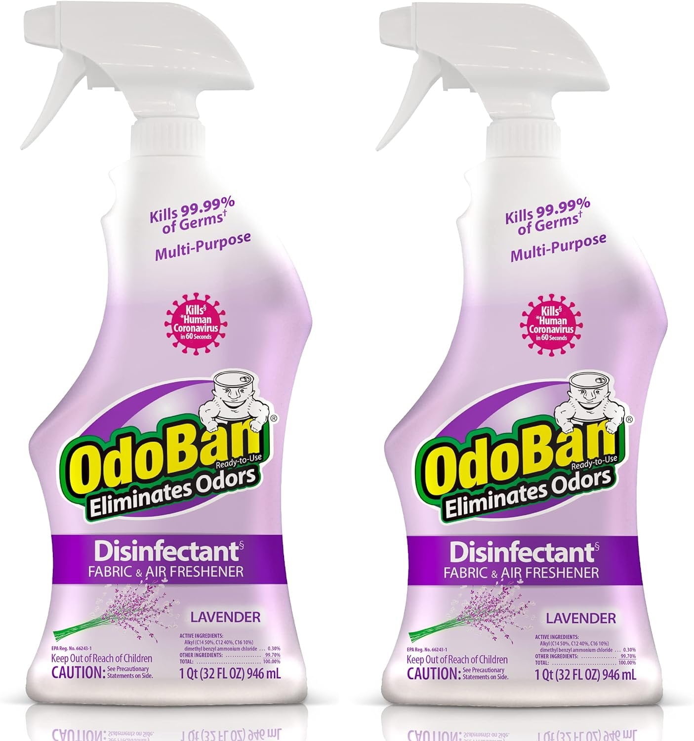 OdoBan ReadytoUse Disinfectant and Odor Eliminator, Set of 2 Spray