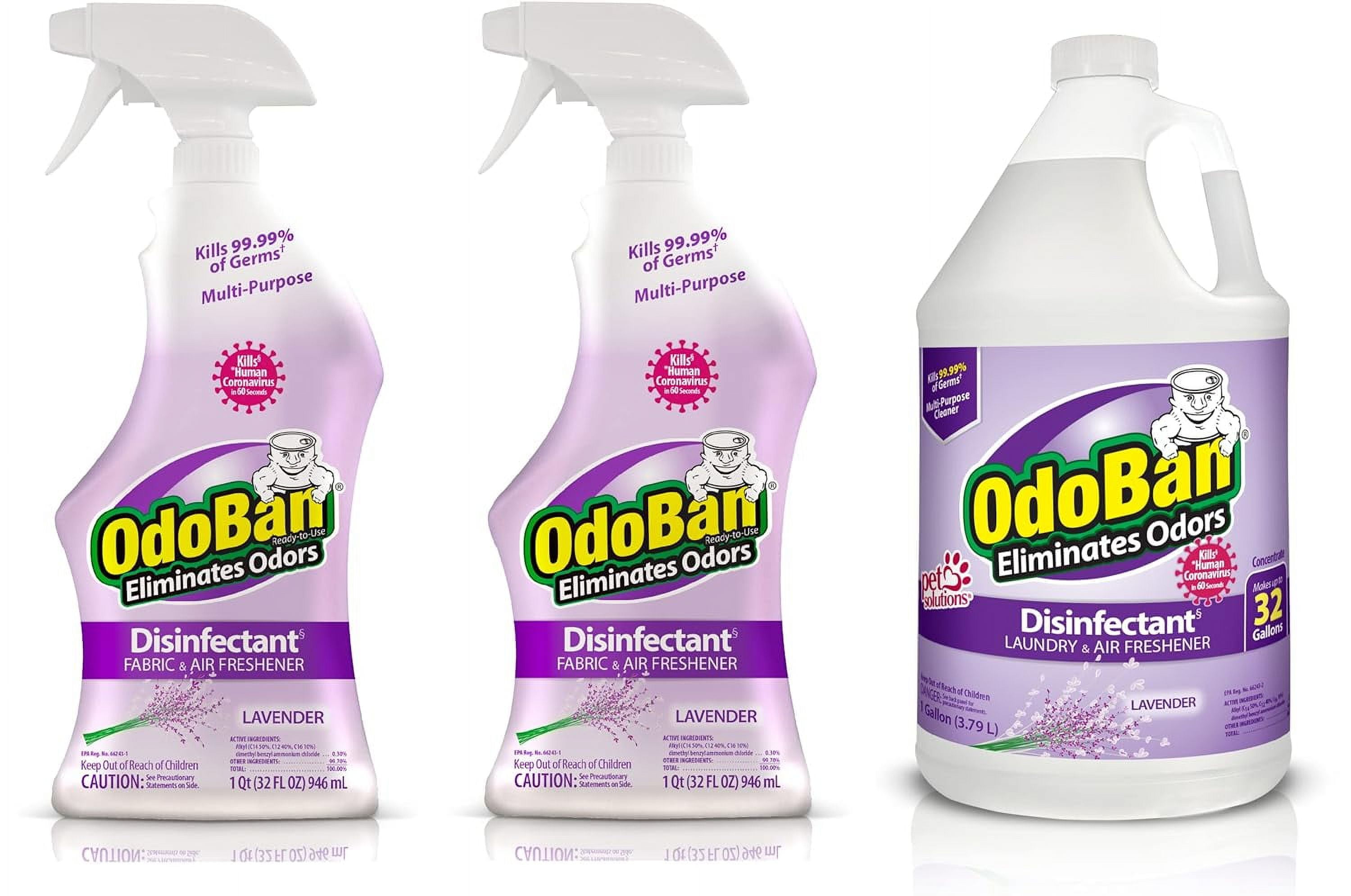 OdoBan ReadytoUse Disinfectant and Odor Eliminator, Set of 3, 2 Spray