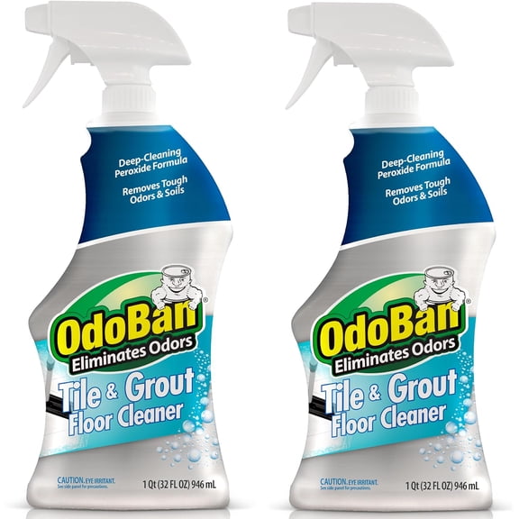 OdoBan Ready-to-Use Tile & Grout Floor Cleaner, 32 Fl Oz Spray, 2 Bottles