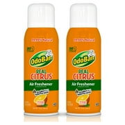 OdoBan Real Citrus Orange Air Freshener 360 Continuous Spray, 10 Ounce, 2 Pack