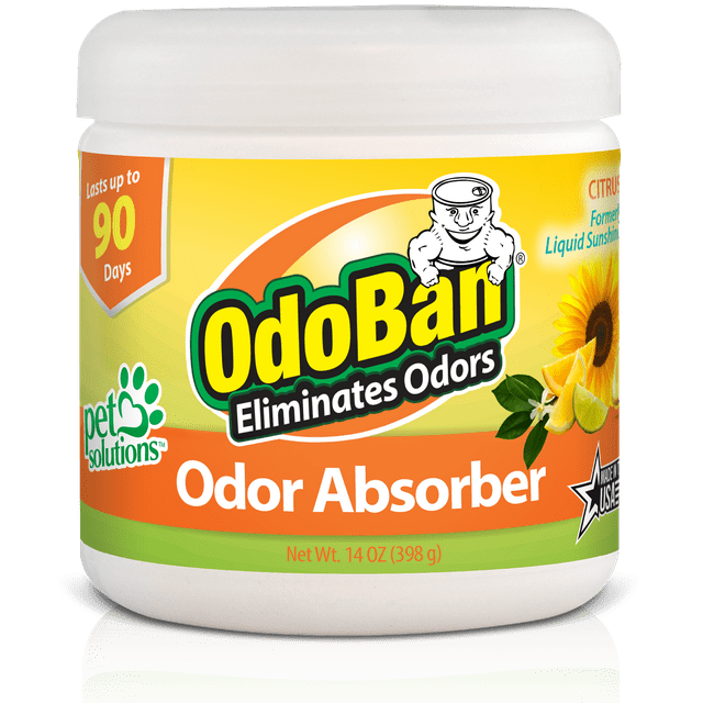OdoBan Citrus Scent Deodorizer & Air Freshener, 14oz Solid Odor