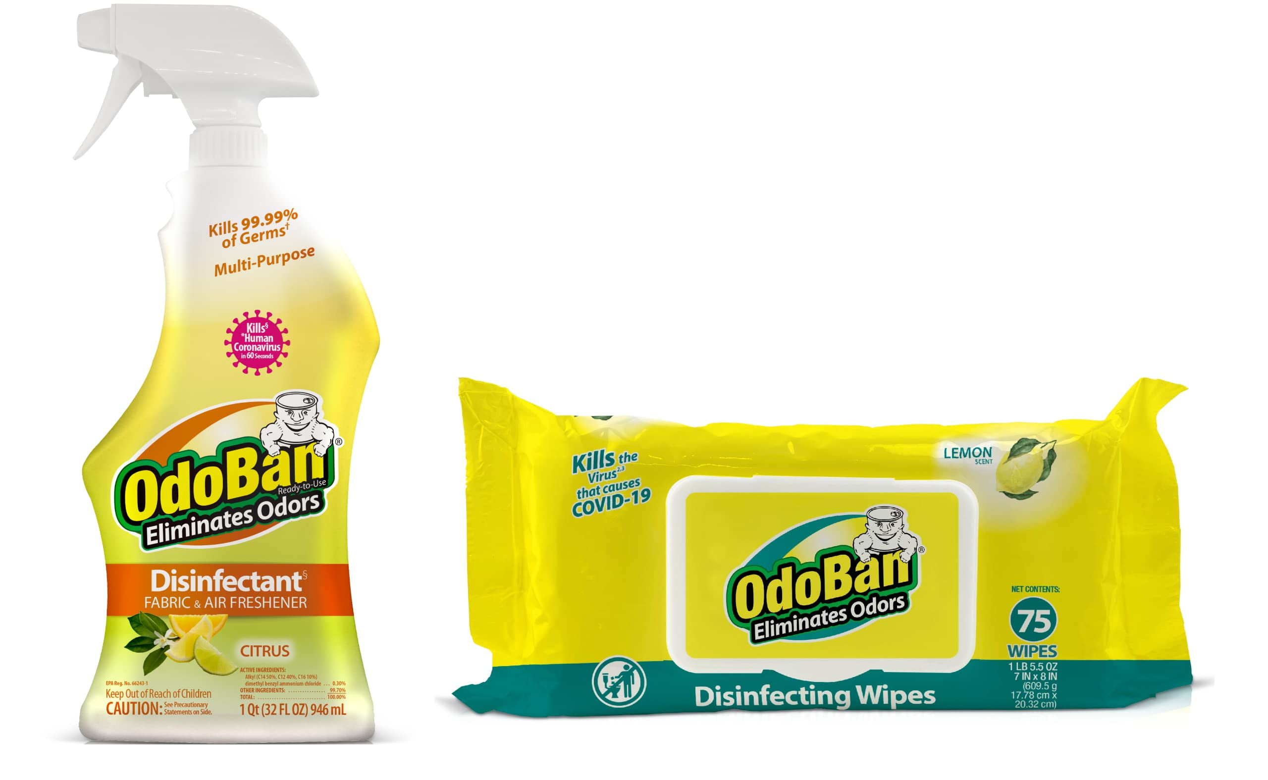Odoban Disinfectant And Odor Eliminating Set, 32 Ounce ReadyToUse