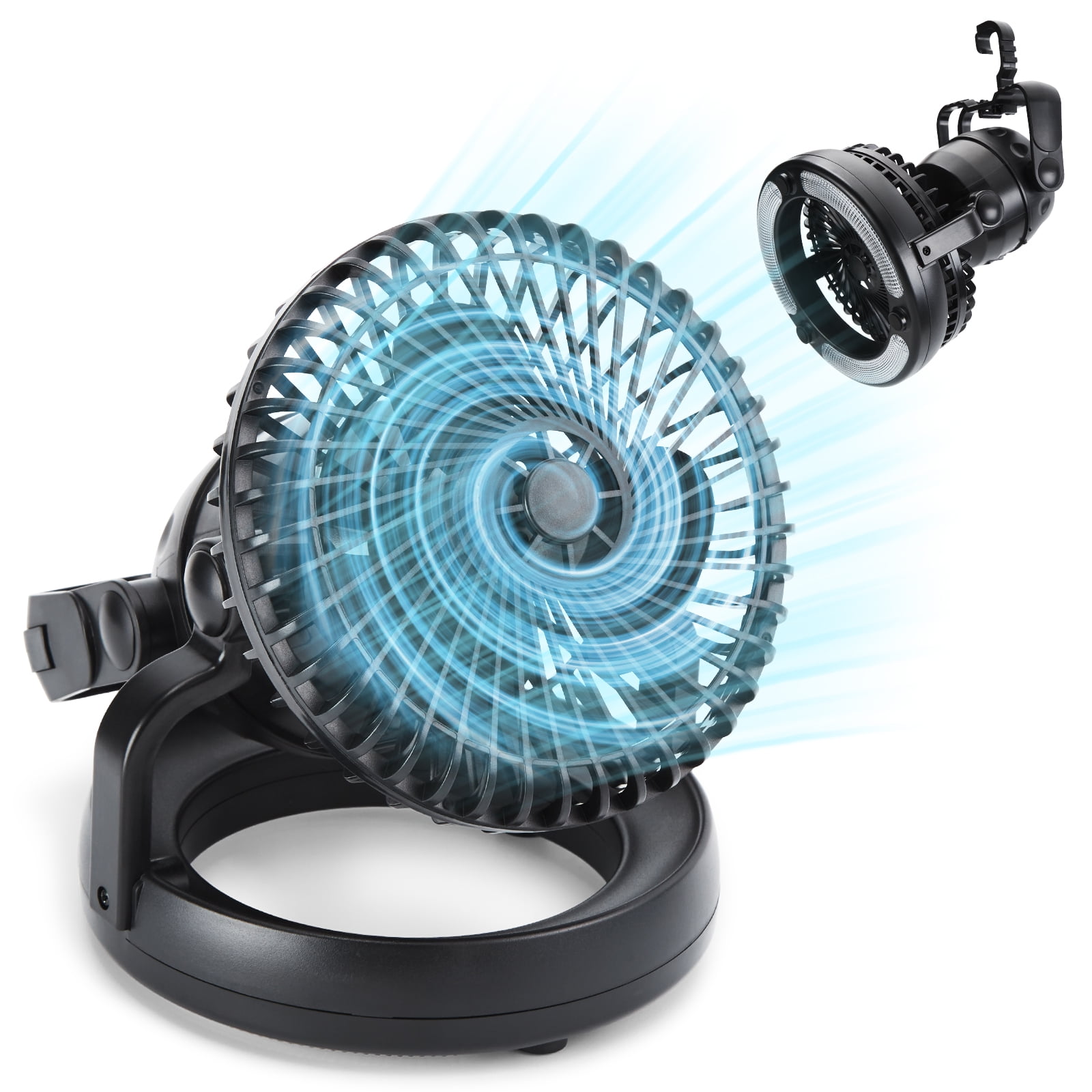 Odoland Portable LED Camping Lantern with Ceiling Fan 18 LED