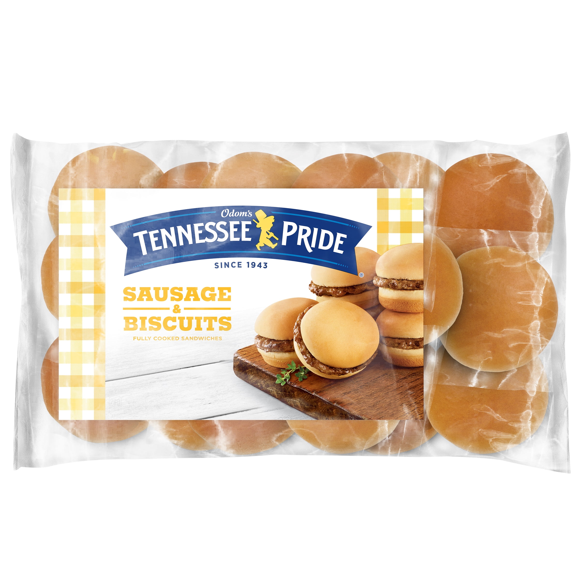 Odom's Tennessee Pride Sausage & Biscuits Breakfast Sandwiches, 29 oz, 20 Ct