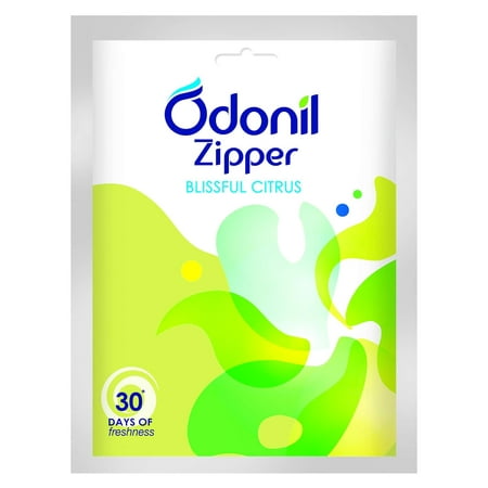 Odonil Bathroom Air Freshener Zipper - Blissful Citrus - 10 g