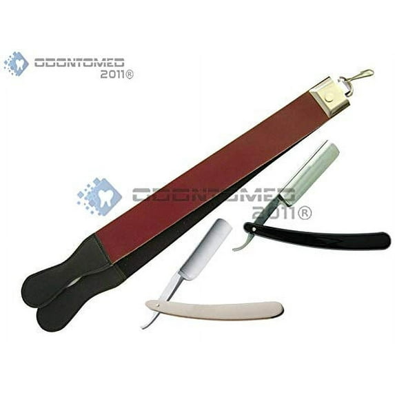 OdontoMed2011® 2 Old Fashion Straight Razor with 14" Razor Strop ODM
