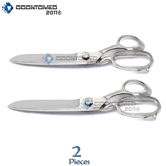 OdontoMed2011 2 Pcs Fabric Leather Heavy Duty, Jeans Tailor Scissors Fabric Size 7"
