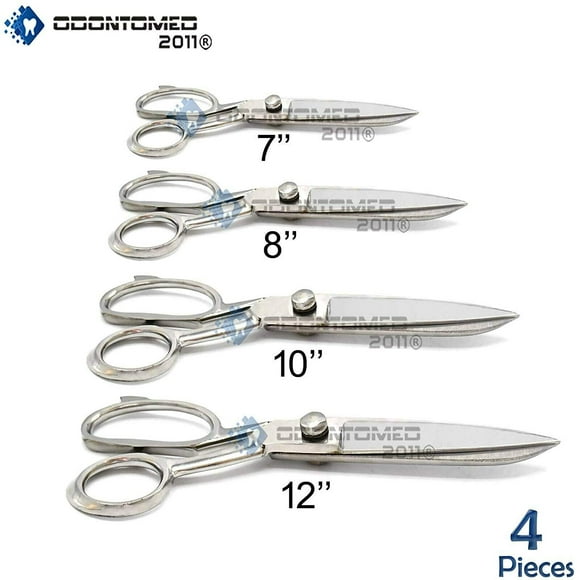OdontoMed2011 4-pcs 7" 8" 10" 12" Heavy Duty Upholstery Carpet / Shear Tailor Scissors New