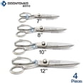 thumbnail image 1 of OdontoMed2011® 4-pcs 7" 8" 10" 12" Heavy Duty Upholstery Carpet / Shear Tailor Scissors New, 1 of 1