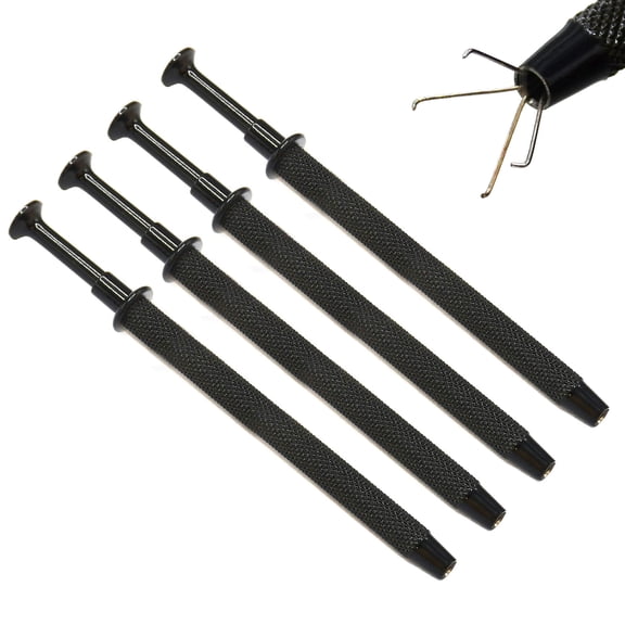 OdontoMed2011 4Pcs Chip Component Catcher, Tiny Components Pick Up Tools, Screw Precision Components Part Gripper Hand Tool Tactical ALL Black