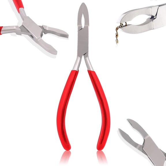 OdontoMed2011 5" Jump Ring/Loop Closing Pliers w/Grip Handle Red Color ODM