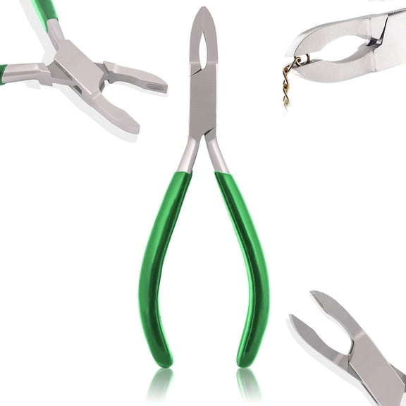 OdontoMed2011 Small Ring Closing Pliers Pvc Grip Handle (Green Grip)