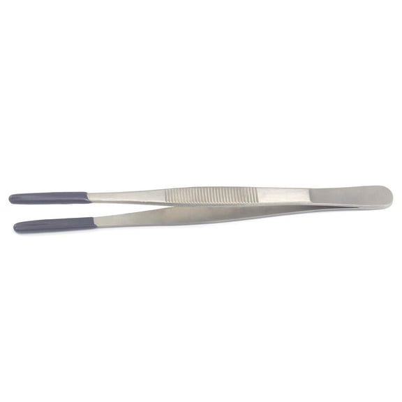 OdontoMed2011 6" Tweezers Thums Pvc Rubber Coated Tips Utility Jewelry Forceps Handling Parts Holding No Marring Stainless Steel Tweezers