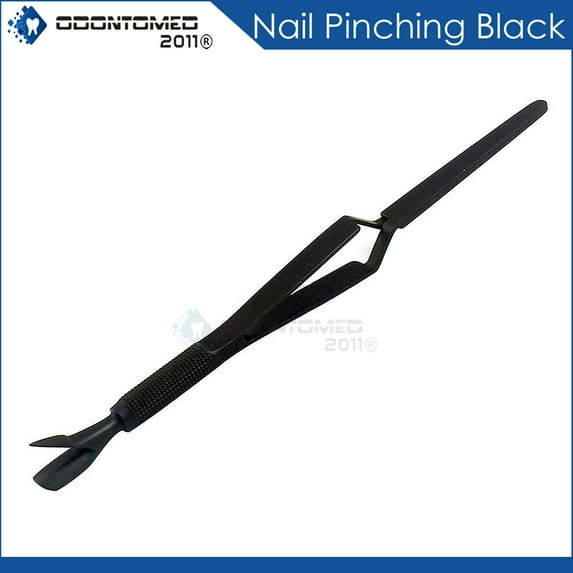 OdontoMed2011 C Curve Nail Acrylic Pincher Cuticle Pusher Pinching Pinch Clamp Tweezers Black