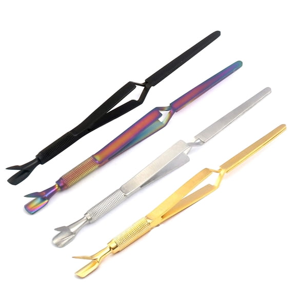 OdontoMed2011 C-curve Nail Pinching Tool Wand Acrylic Gel Tips Multi-function Young Color (Set of 4)