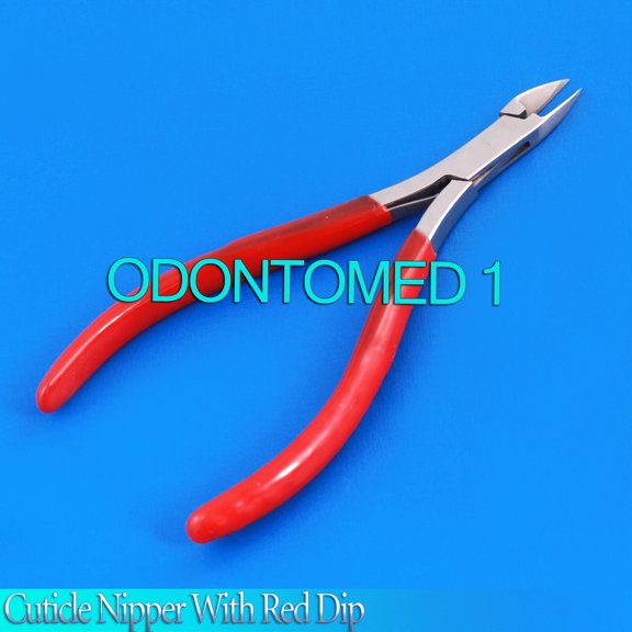 OdontoMed2011 Cuticle Nipper With Red Dip Beauty Instruments Stainless Steel