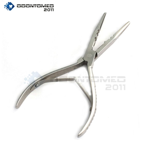 OdontoMed2011 Fisherman's Needle Nose Plier 8" With Spring Stainless Steel Jw-4002
