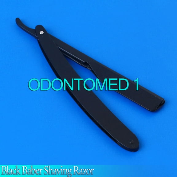 OdontoMed2011 Full Black Barber Salon Straight Shaving Razor Shaving Razors