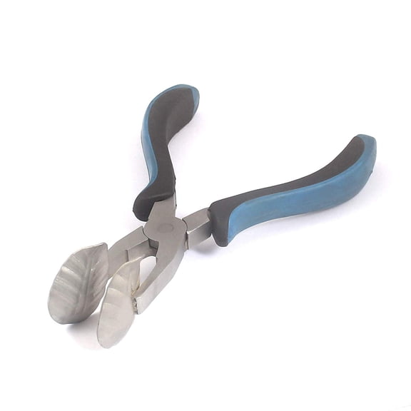 OdontoMed2011 Glassblowing Boro Lampwork Bead Leaf Masher Flat Plier Stainless Steel with PVC Grip