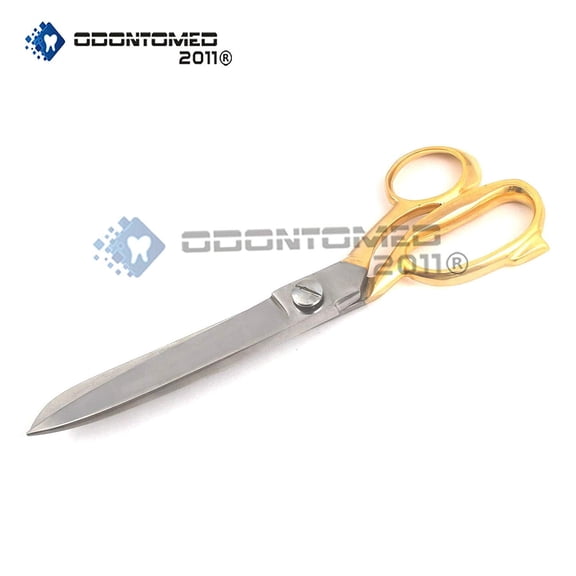 OdontoMed2011 Gold Handle 10" Heavy Duty Upholstery Carpet Shear Tailor Scissors