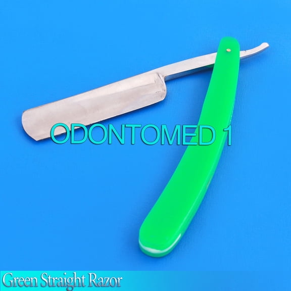OdontoMed2011 Green Straight Razor First Quality Carbon Steel
