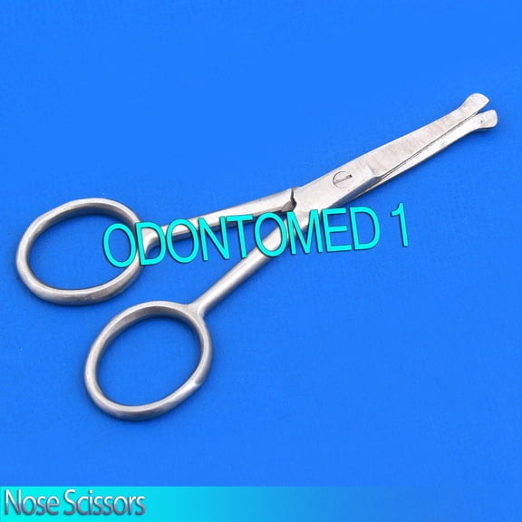OdontoMed2011 Grooming Nose Scissors Moustache Mustache Scissors Hair Trimming Baby Scissor 4.5"