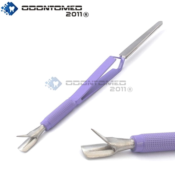 OdontoMed2011 Purple Multi Function Cuticle Pusher Tweezer 7'' Acrylic Nail Pincher Tool Magic Wand ODM