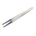 thumbnail image 1 of OdontoMed2011 Rubber Tip Tweezers #1 Straight 5" Pvc Coated Tips Non-marring Forceps Hobby Crafts Modeling Stainless Steel Tweezers, 1 of 1