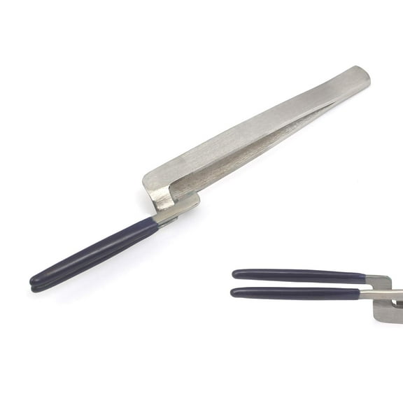 OdontoMed2011 Rubber Tipped Tweezer Articulating Type Pvc Coated Tips Cross Locking -stand Up Non Marring Stainless Steel 'Articulating Paper Forceps