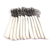 OdontoMed2011  Set Of 12 Pieces Skin Foot Callus Rasp Corn Cutter Remover Shaver Pedicure Silver + White Handle Odm