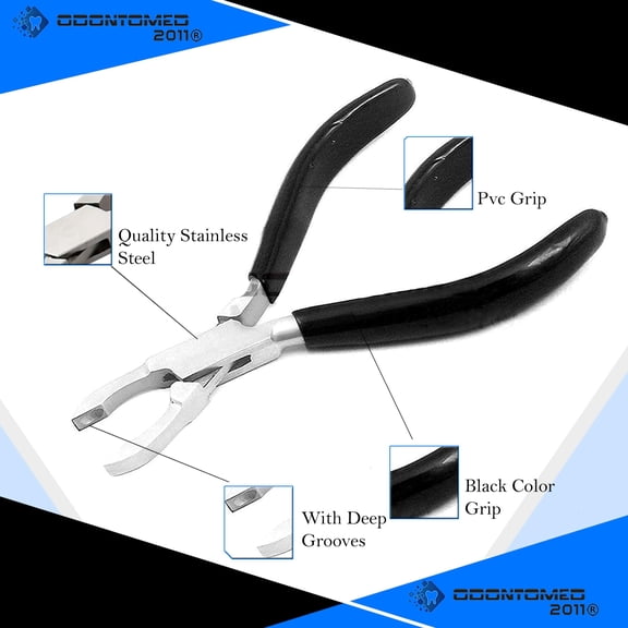 OdontoMed2011 Small Ring Closing Pliers Pvc Grip Handle Black ODM