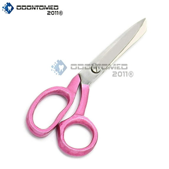 OdontoMed2011® Tailor Scissors Sewing Shears Pink - 7'' Heavy Duty Fabric Cutter Upholstery