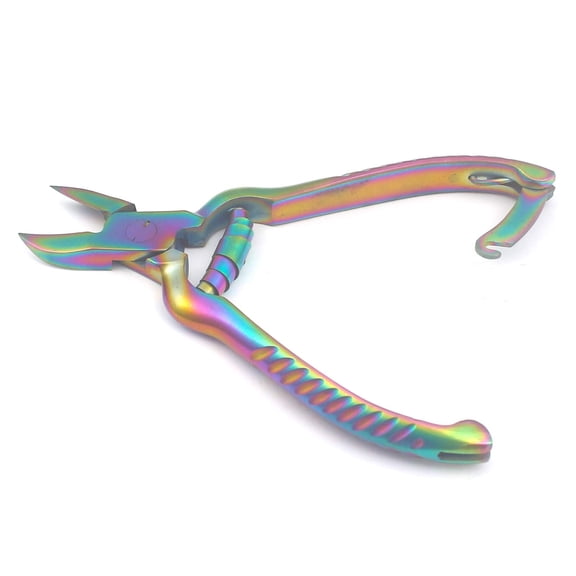 OdontoMed2011 Titanium Multi Color Rainbow Toe Nail Clippers Cutters Trimmers Nippers Podiatry 5.5'' Stainless Steel