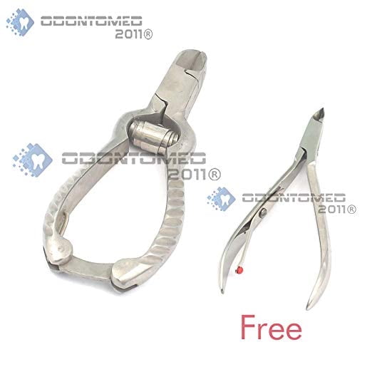OdontoMed2011 Toe Nail Clipper Cutter Steel Heavy Duty Barrel Spring 5.5" Free Cuticle Nipper Professional Grade Stainless Steel ODM