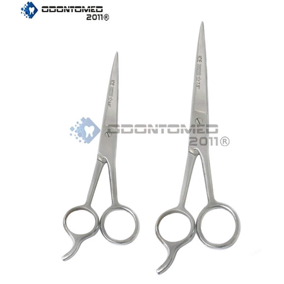 Odontomed2011 2 Pcs Professional Barber Hair Dressing Scissors 6.5" 7.5" Hair Cutting Scissors/barber Shears - Ice Tempered - Stainless Steel Odm
