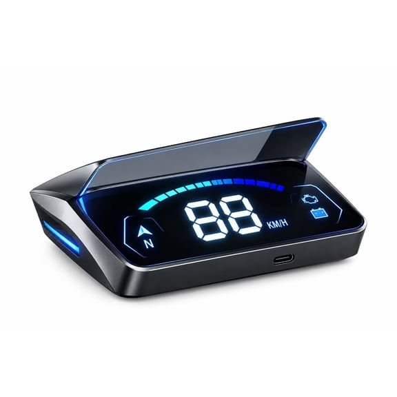 Odopus Car Hud, USB Car HUD Speedometer with GPS+BDS Navigation, 10Hz Refresh, MPH Display, Plug & Play Speed Display for Cars, Trucks