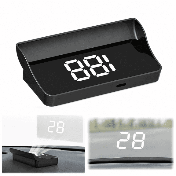Odopus Smart HUD Display for Car Windshield, USB Speedometer with 10Hz Refresh and MPH Readout for Daily Driving
