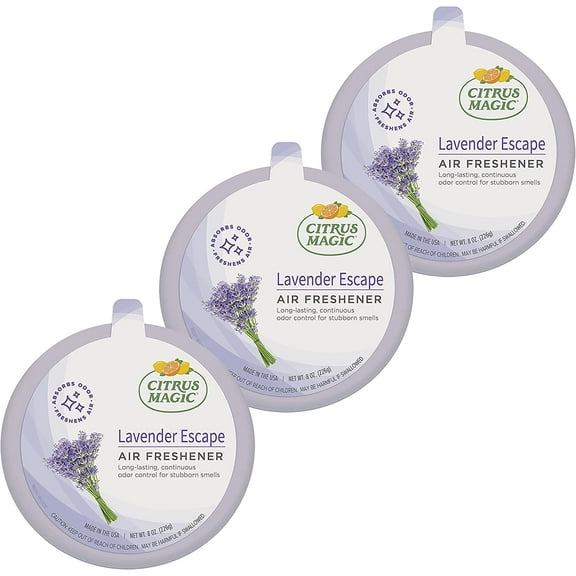 Odor Absorbing Solid Air Freshener, Lavender Escape, 8 Ounce (Pack of 3)
