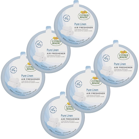 Odor Absorbing Solid Air Freshener, Pure Linen, 8-Ounce, Pack of 6
