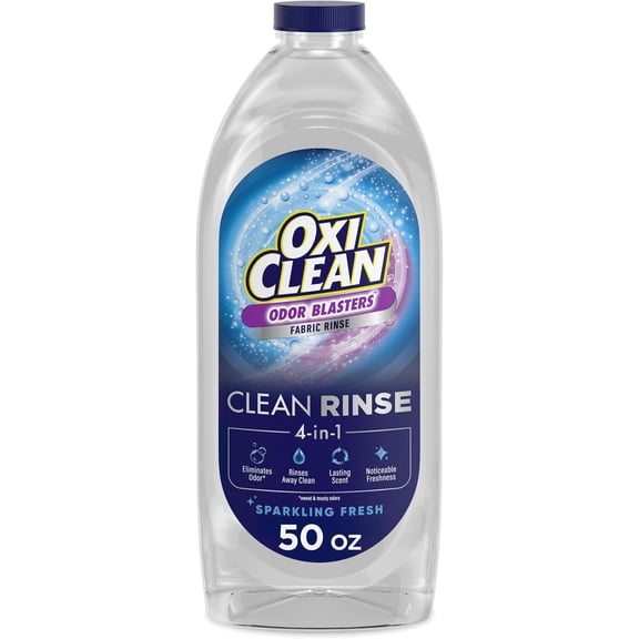 Odor Blasters Fabric Rinse, 4-in-1 Clean Rinse Formula, Laundry Additive and Odor Eliminator for Sweat and Musty Odors, Sparkling Fresh Scent, 50 fl oz