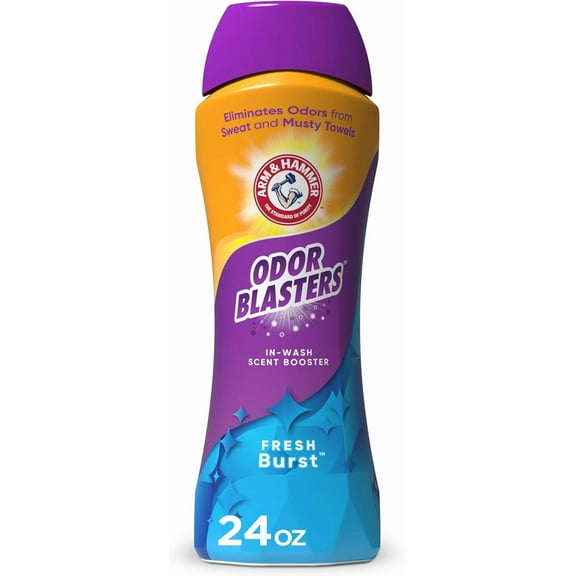 Odor Blasters In-Wash Laundry Scent Booster, Eliminates Tough Odors, Fresh Burst Scent, 24 oz Bottle