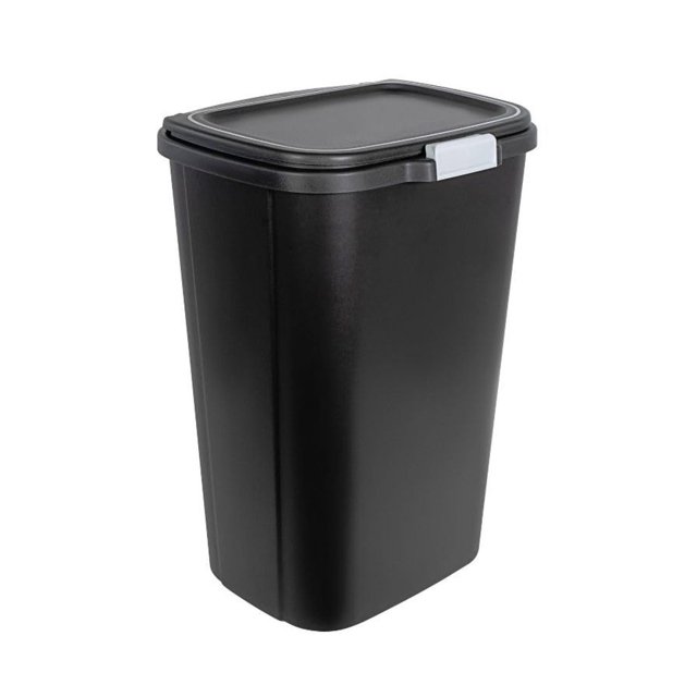 Odor Block 13 Gallon Trash Can, Black