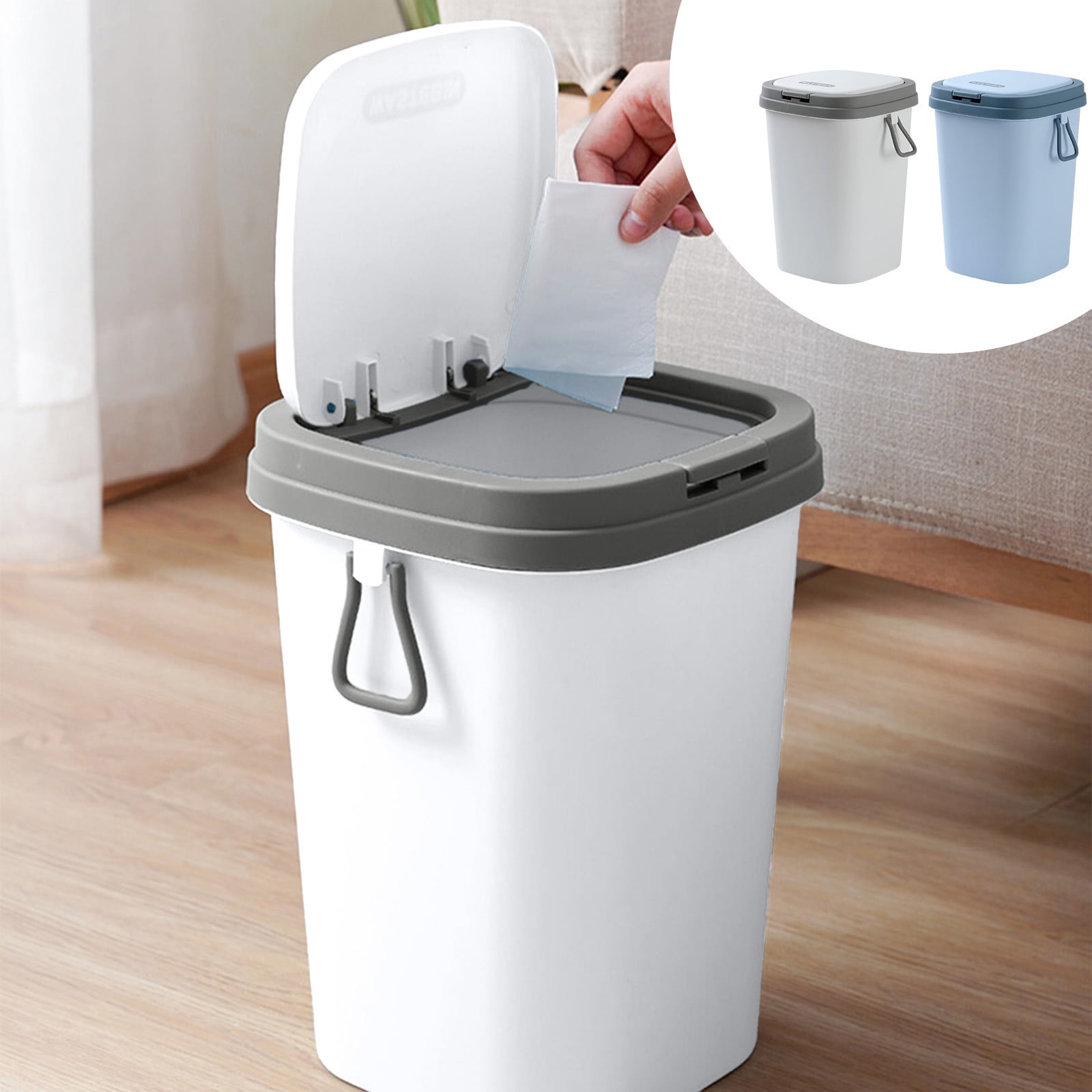 Odor Blocking Bathroom Trash Can with Lid, Large Capacity Square Thickened Bin for Living Room or Bedroom, Durable Waste Container for Household Organization Daily Hot Picks & Limited-Time Offers