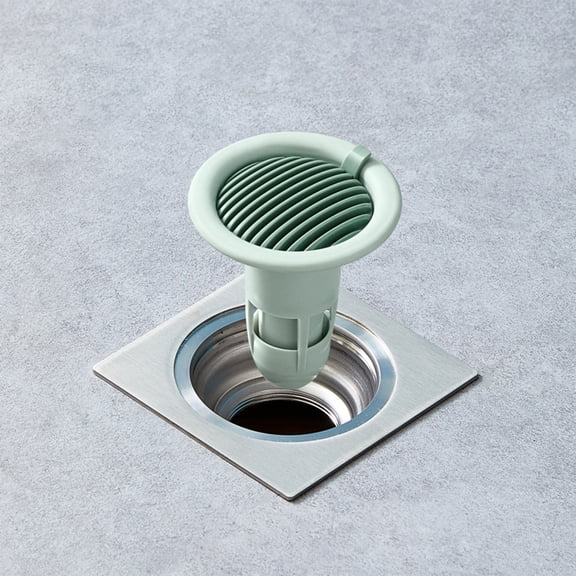 Odor Blocking Blue Floor Plug, Drain Cover with Floor Plug Sewer Plug — 3.5x3x3 Inch Water Drainage, Made of Plastic Drain Odor Blocker for Bathroom Use