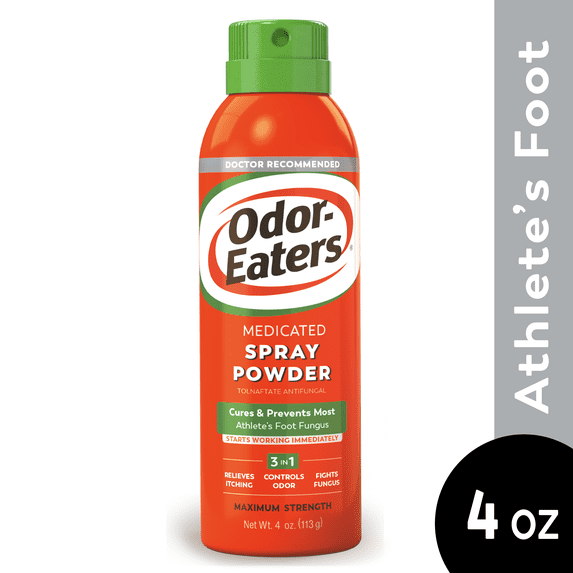 Odor-Eaters Spray Powder 4oz, Athlete’s Foot Spray, Foot Deodorizer, Stinky Shoe Spray, Unscented
